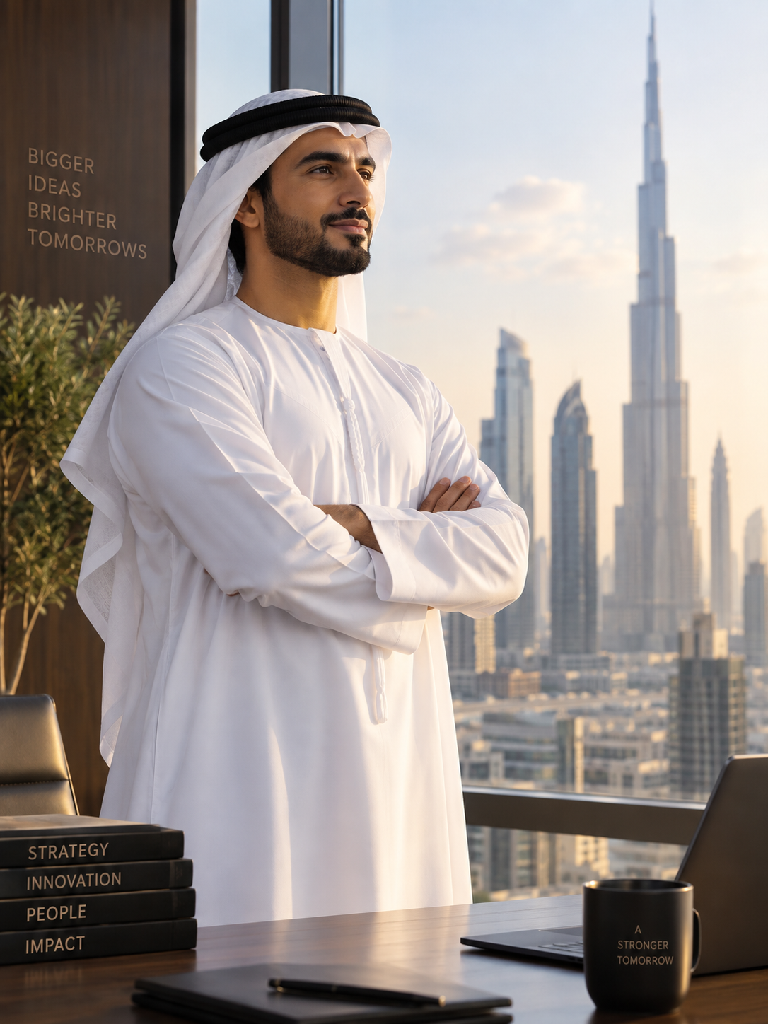 A business founder reflecting on the decisions ahead